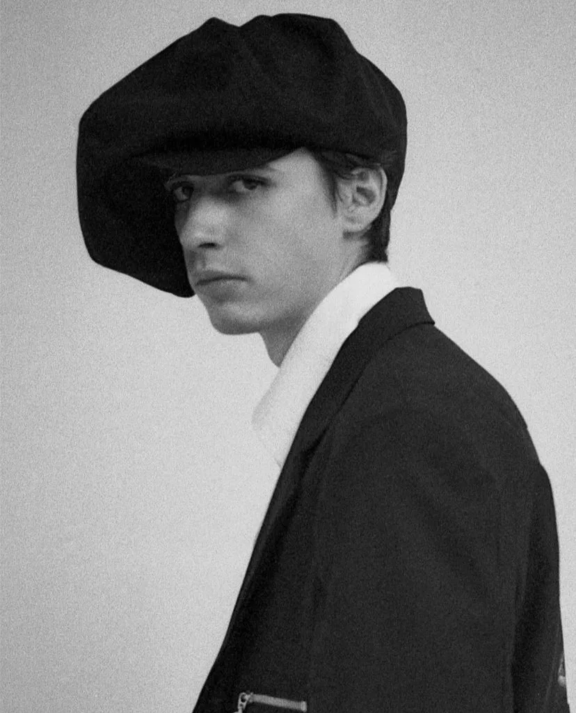 Black and white fashion portrait of Fernando Icazbalceta for Liberal Youth Ministry